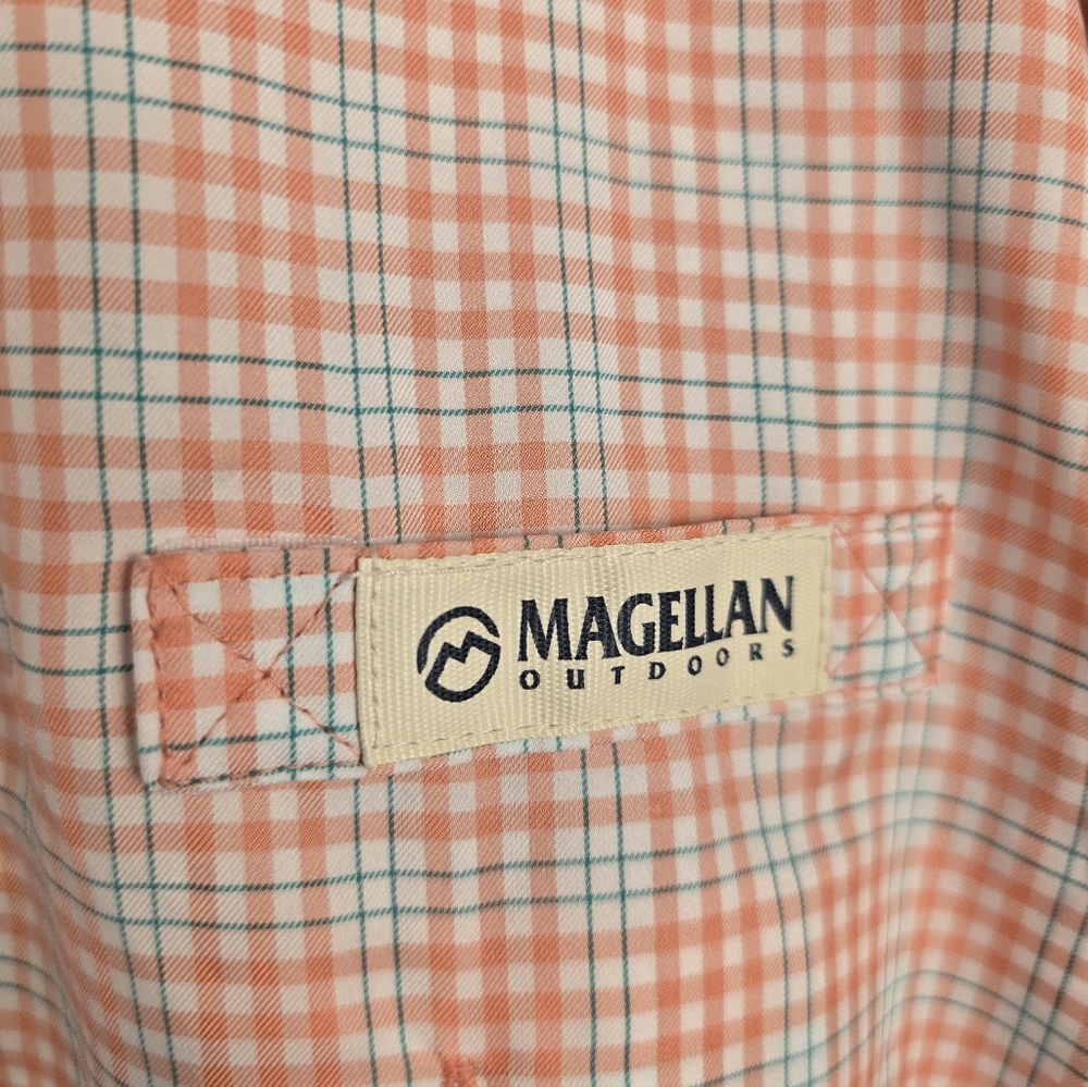 Magellan FISHGEAR NWOT LOT OF 2 S-Sleeve Plaid and Solid Peach Shirts. MENS 3XL - Picture 10 of 16